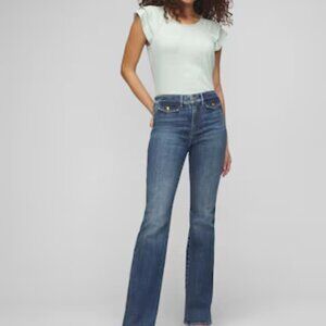 White House Black Market Light Denim Flare Jeans Size 12R